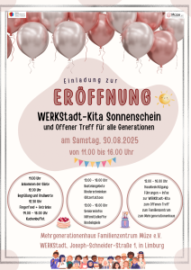 Eröffnung der neuen WERKStadt-Kita SONNENSCHEIN und des Offenen Treffs